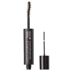 The Saem Тушь для ресниц Eco Soul Double King Mascara, pink brown