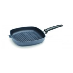 Сковорода-гриль квадратная Diamond Lite Induction арт. 628-1DPI h-4, 28x28 см, (Фиксированная ручка) Woll