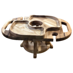 Поднос-столик Nord Bros на два бокала, ясень натуральный