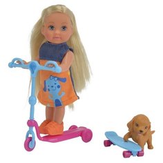 Кукла Simba Еви на голубом самокате, 12 см, 5732295-2