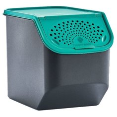 Tupperware Контейнер Свежесть 5.5 л, 25x25 см, черный/темно-зеленый