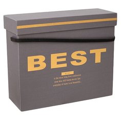 Коробка подарочная Yiwu Zhousima Crafts со шнурком 25 х 8,5 х 20,5 см серый