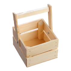 Кашпо Дарим красиво Однушка Лайт ручка складная, 12×11×9 см натуральный