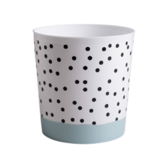 Кашпо Дарите счастье Черно-белый стиль 1.6 л белый/голубой