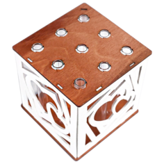 Кашпо Дарим красиво Два сердца, 15x15x15 см мореный белый