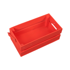 Кашпо Дарим красиво Двушка Лайт с ручкой 24.5x13.5x9 см красный