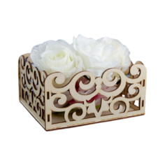 Кашпо Дарим красиво Вензеля 17.5х17×1 см натуральный