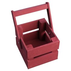 Кашпо Дарим красиво Однушка Лайт ручка складная 12 x 11 x 9 см малиновый