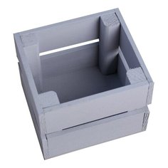 Кашпо Дарим красиво Однушка Лайт, 12х11х9 см серый