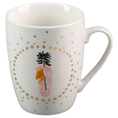 Доляна Кружка Перышко 4503186 350 мл белый