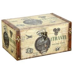 Yiwu Zhousima Crafts Шкатулка Время для путешествий 4060608 бежевый