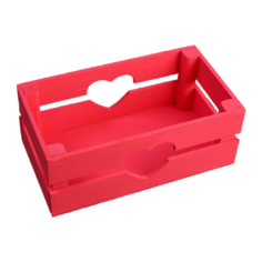 Кашпо Дарим красиво Двушка Лайт Сердце 24.5x13.5x9 см красный