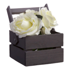 Кашпо Дарим красиво Однушка Лайт ручка складная, 12×11×9 см черный