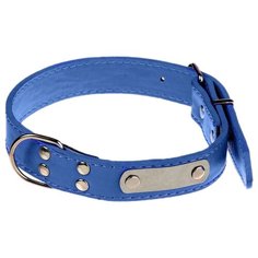 Ошейник Пижон с шильдом под гравировку (1290572-1290574), 53 см синий