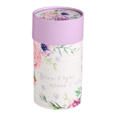 Коробка подарочная Дарите счастье Весны в душе, тепла в сердце 8 х 14.5 х 8 см белый/фиолетовый