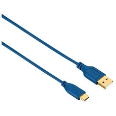 Кабель HAMA USB - USB Type-C Flexi-Slim 0.75 м, синий