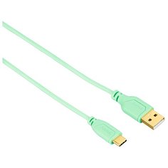 Кабель HAMA USB - USB Type-C Flexi-Slim 0.75 м, зеленый