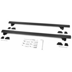 комплект дуг и опор AMOS Alfa на рейлинги для Great Wall Hover H5 (2010- н.в.), 1.3 м черный Амос