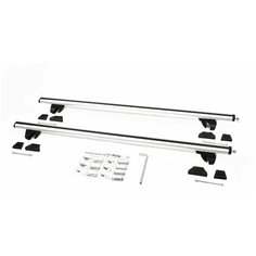 багажник AMOS Alfa на рейлинги УАЗ Patriot 3163 (2005-н.в.), 1.4 м серебристый Амос