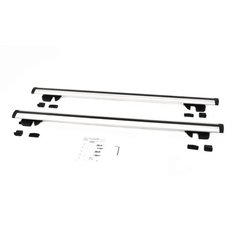 комплект дуг и опор AMOS Nowy на рейлинги без замка на LIFAN X60 (2011-2020), 1.2 м серебристый Амос