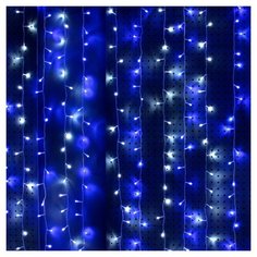 Гирлянда Sh Lights Занавес 150 х 150 см LDCL368, 368 ламп, синие/белые диоды/прозрачный провод
