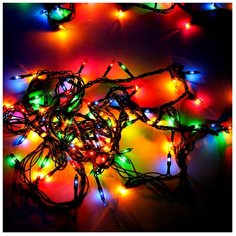 Гирлянда Sh Lights 600 см, ES00100/5F, 100 ламп, разноцветный/зеленый провод