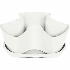 Кашпо с подставкой Prosperplast coubi 30см белое