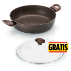 Сотейник с крышкой Mehrzer Granit Stone Strong 28 см