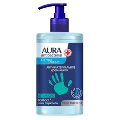 Крем-мыло Aura Derma Protect Антибактериальное Цинк пиритион, 450 мл