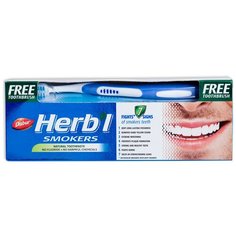 Зубная паста + щетка Dabur Herb’l Smokers Natural
