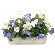 Gerard de ros Анютины глазки в прямоугольном керамическом кашпо, 27 см (15-839) светло-синий