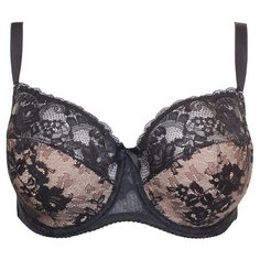 Бюстгальтер MILAVITSA Classic elegant, размер 75C, черный с нюдом