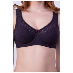 Бюстгальтер Lauma Cotton Classic, размер 85F, черная смородина
