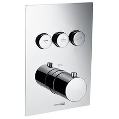 Смеситель для ванны с подключением душа WasserKRAFT Neime 1944 однорычажный с термостатом встраиваемый хром