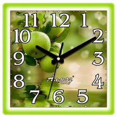 Часы настенные кварцевые Алмаз K23 зеленый