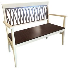 Скамья Аврора (Пермский край) Кристиан слоновая кость/орех темный