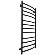 Полотенцесушитель водяной Fincopper FC 1170х500 черный RAL 9005, 12 перекладин, нижнее подключение гайка/штуцер 1/2х3/4 с чашками и эксентриками