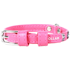 Ошейник COLLAR Glamour Цветочек 3269 21-29 см розовый