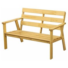 Скамейка InterLink Ньюпорт 2-местная неокрашенная, натуральное дерево