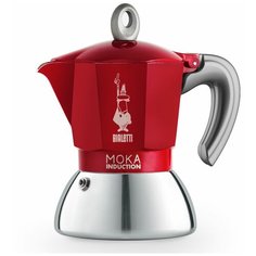 Гейзерная кофеварка Bialetti Moka Induction Red на 2 порции (6942)