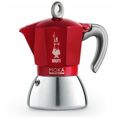 Гейзерная кофеварка Bialetti Moka Induction Red на 6 порций (6946)