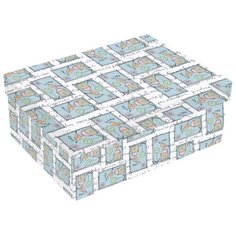 Набор подарочных коробок Русские подарки Письмо, 16 шт. голубой