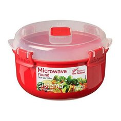 Sistema Контейнер круглый Microwave 1113, 16x16 см, красный