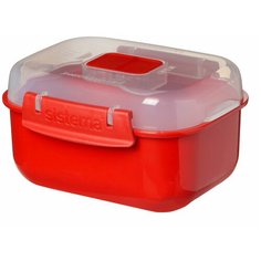 Sistema Контейнер прямоугольный Microwave 525 мл, 11x14.5 см, red