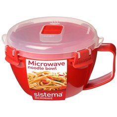 Sistema Кружка для лапши Microwave 1109, 14x17 см, красный