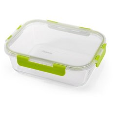 Fissman Контейнер 6496, 16x22 см, прозрачный/зеленый