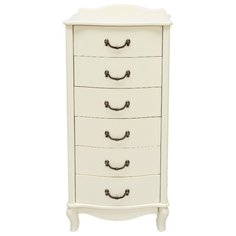 Комод Мебелик Джульетта узкий 6 ящиков , размер: 49х40 см , цвет: дуб шампань