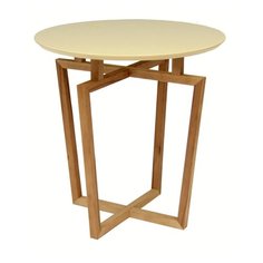 Столик журнальный Мебелик Рилле 440, d: 55 см, бук/бежевый