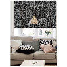 Рулонная штора Эскар миниролло Heyli (черный), 90х160 см