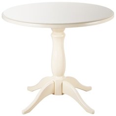 Стол кухонный Мебелик Мауро, d: 90 см, слоновая кость